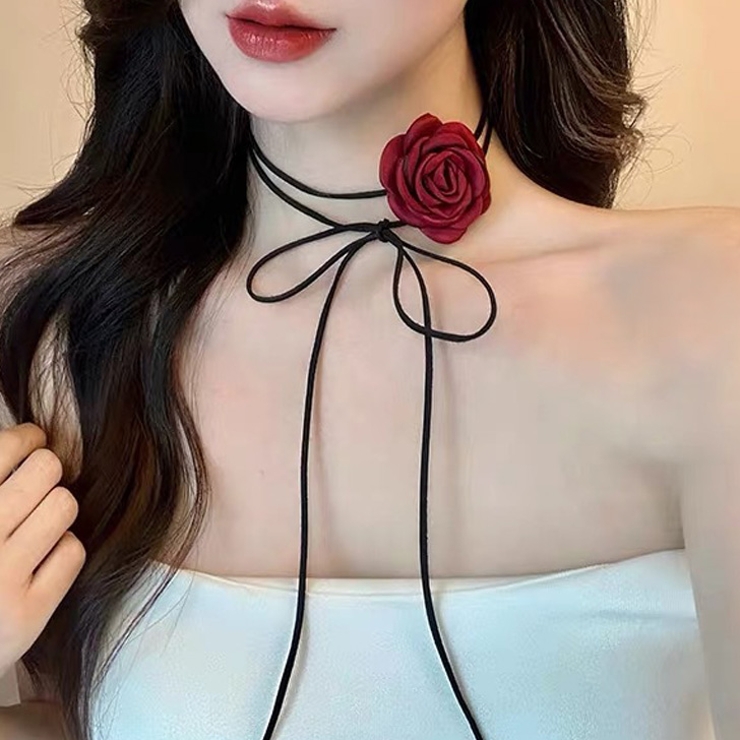 Jean Paul Gaultier ローズ装飾 チョーカー サンプル品 Jean Paul