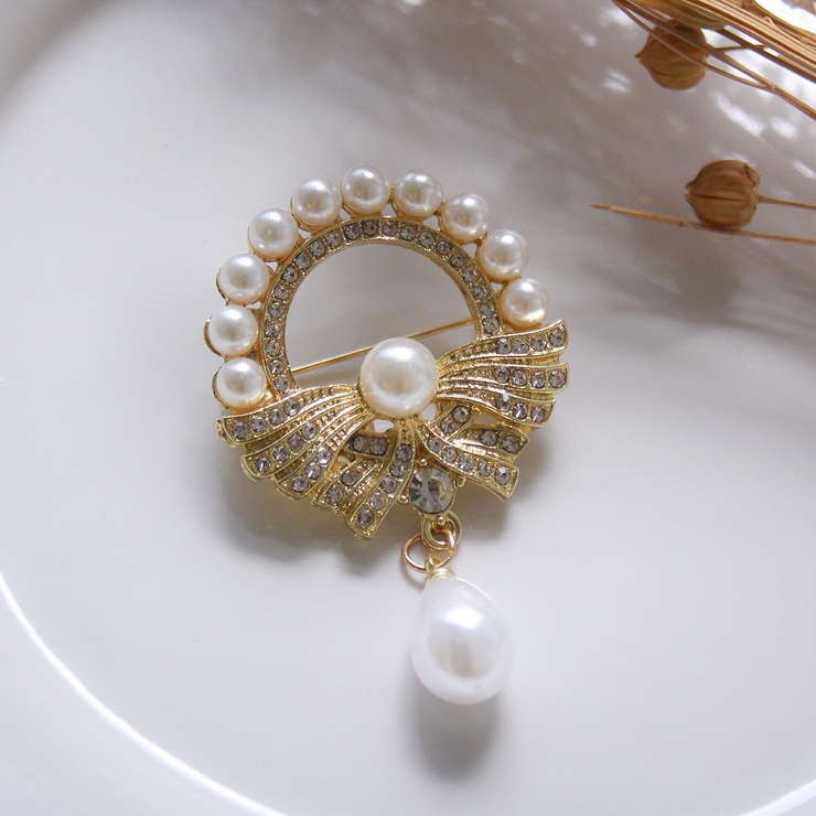 ゴールド | ブローチ ピン パール | REAL STYLE
