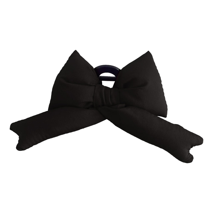 ブラック | ヘアクリップ 大きめ リボン | REAL STYLE