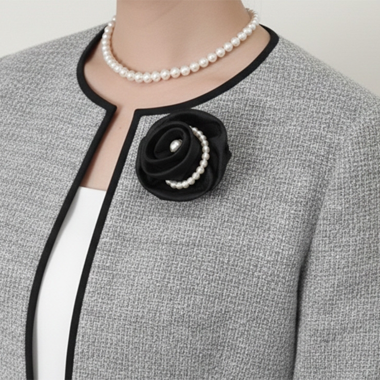 ブラック | コサージュ ブローチ ピン | REAL STYLE