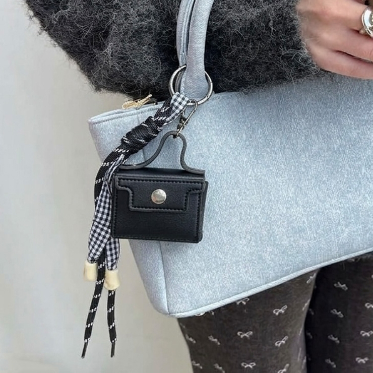 ブラック | バッグチャーム キーホルダー ストラップ | REAL STYLE