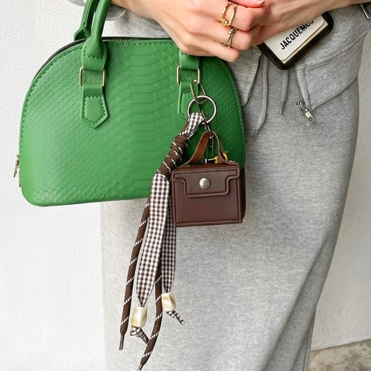 ブラウン | バッグチャーム キーホルダー ストラップ | REAL STYLE