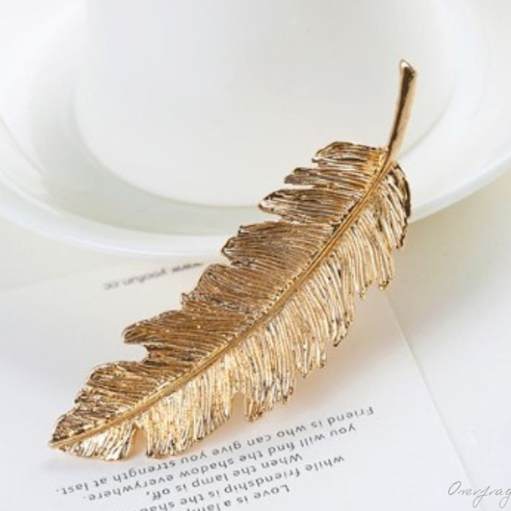 ゴールド フェザー モチーフ 羽 バレッタ レディース ヘアアクセサリー | ファッション雑貨オーバーフラッグ | 詳細画像5 