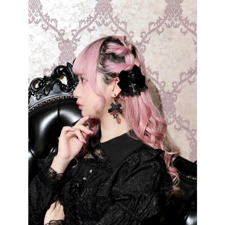 王冠リボンハートビジューイヤリング | NOEMIE | 詳細画像3 