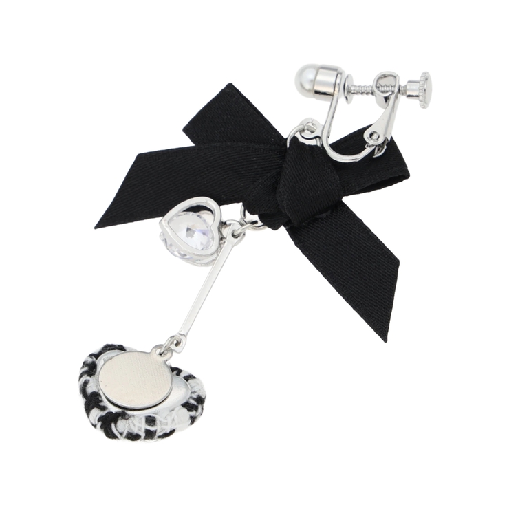 ツイードハートリボンイヤリング | NOEMIE | 詳細画像3 