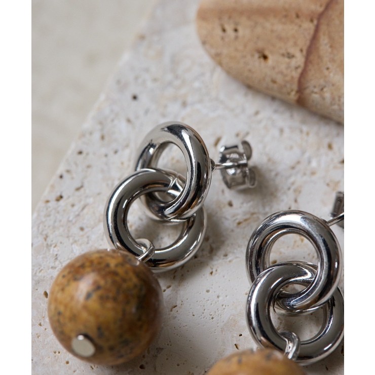 【ear PAPILLONNER】ラウンドストーンピアス | PAL GROUP OUTLET | 詳細画像8 