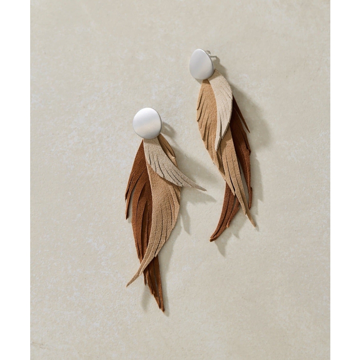 ear PAPILLONNER】グラデフェザー風ピアス[品番：PALW0006342