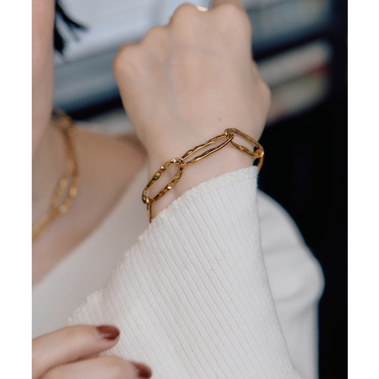 【ear PAPILLONNER】SUテクスチャーBIGチェーンブレスレット | PAL GROUP OUTLET | 詳細画像3 