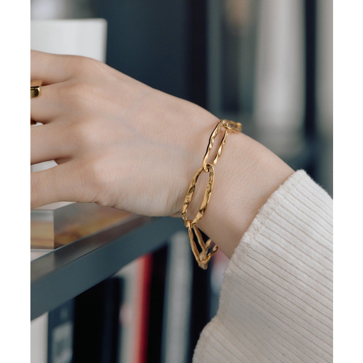 【ear PAPILLONNER】SUテクスチャーBIGチェーンブレスレット | PAL GROUP OUTLET | 詳細画像4 