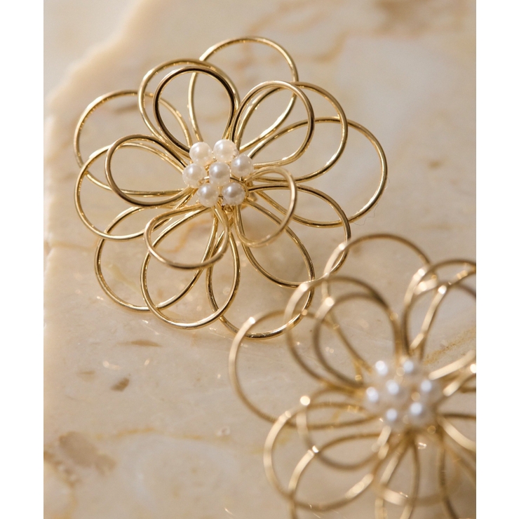 【ear PAPILLONNER】ワイヤーフラワーピアス | PAL GROUP OUTLET | 詳細画像1 