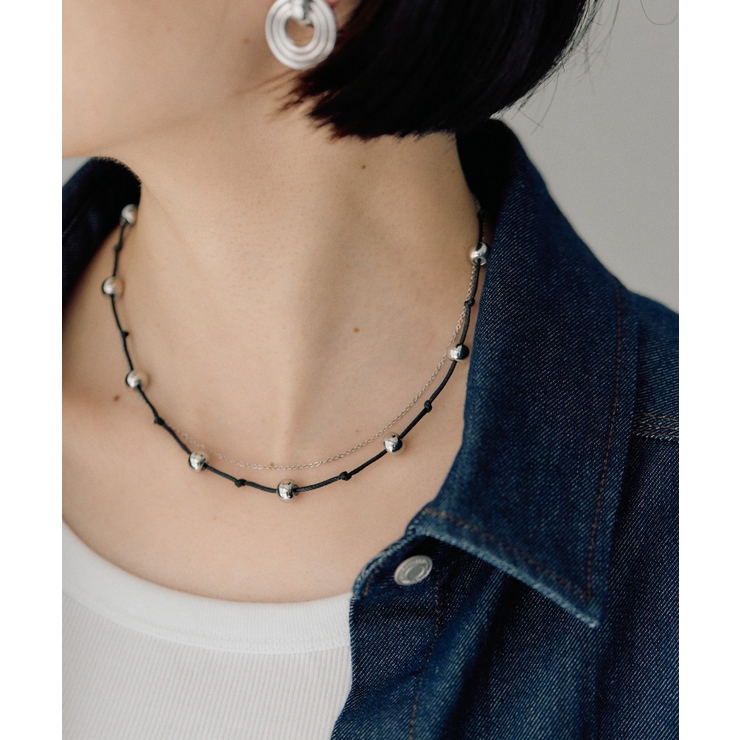 【ear PAPILLONNER】Pボール2連ネックレス | PAL GROUP OUTLET | 詳細画像9 