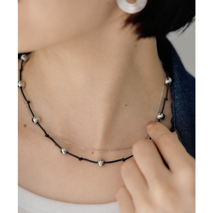 【ear PAPILLONNER】Pボール2連ネックレス | PAL GROUP OUTLET | 詳細画像10 