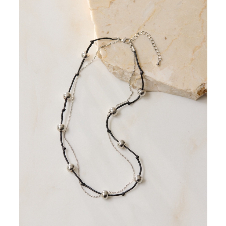 【ear PAPILLONNER】Pボール2連ネックレス | PAL GROUP OUTLET | 詳細画像1 