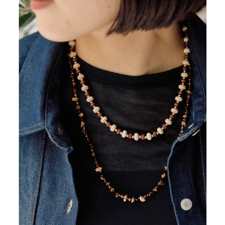 【ear PAPILLONNER】ハウライト×ワントーンネックレス | PAL GROUP OUTLET | 詳細画像9 