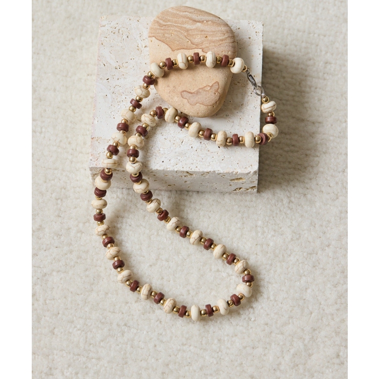 【ear PAPILLONNER】ハウライト×ワントーンネックレス | PAL GROUP OUTLET | 詳細画像5 