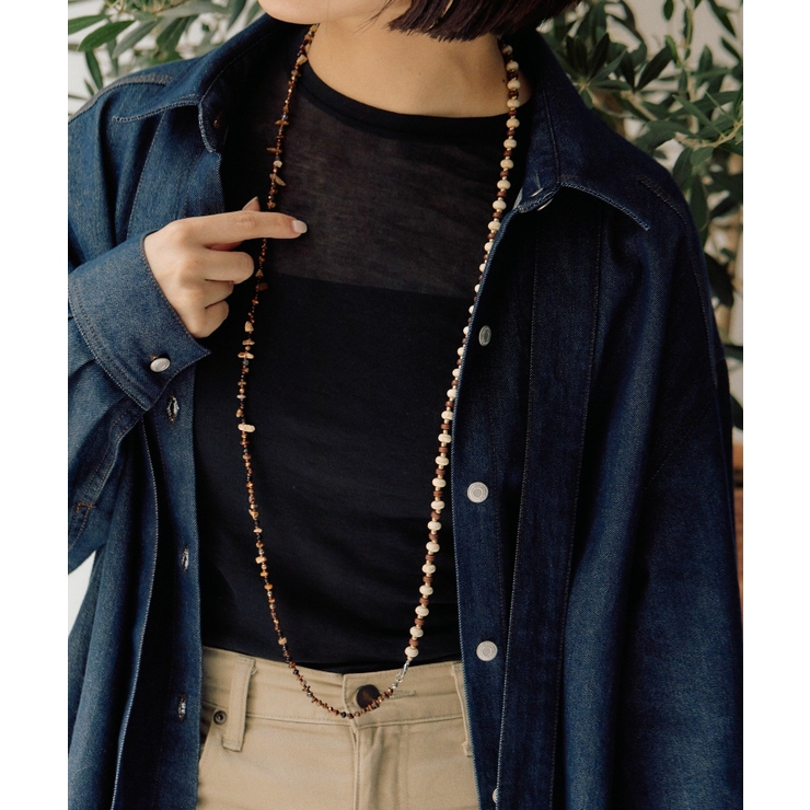 【ear PAPILLONNER】ハウライト×ワントーンネックレス | PAL GROUP OUTLET | 詳細画像7 