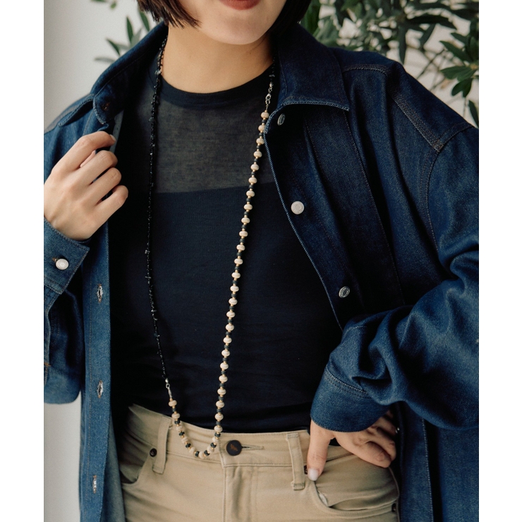 【ear PAPILLONNER】ハウライト×ワントーンネックレス | PAL GROUP OUTLET | 詳細画像15 