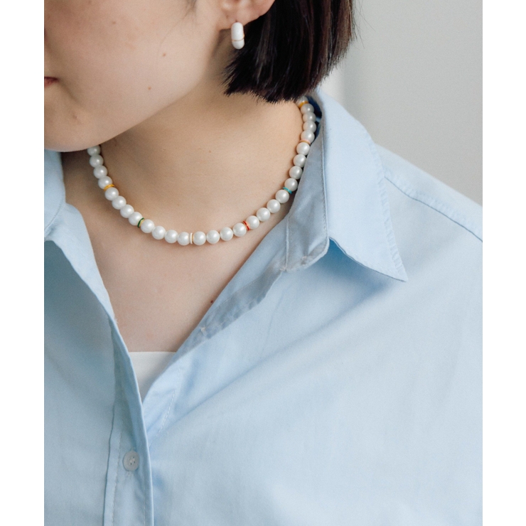 ear PAPILLONNER】POPパールマグネットネックレス[品番：PALW0008274