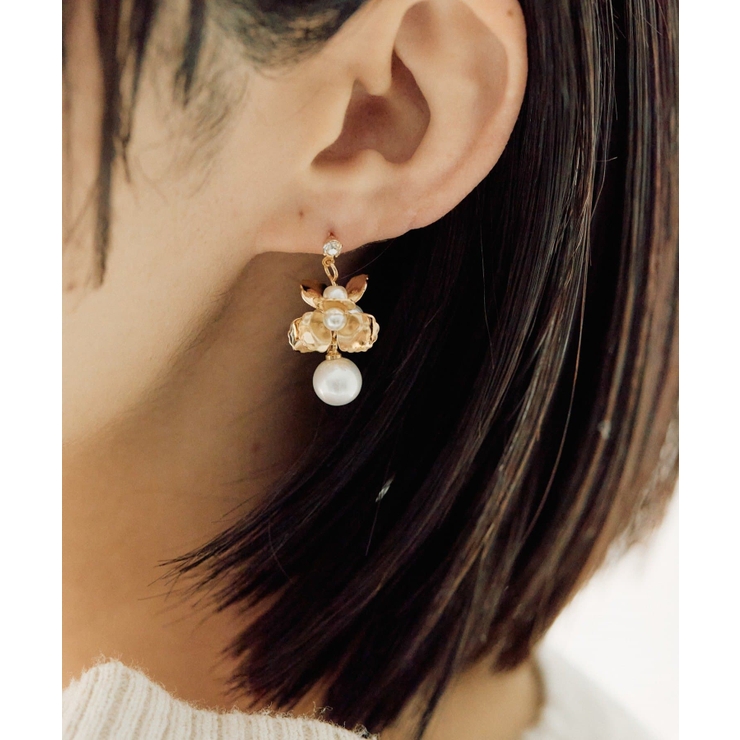 【ear PAPILLONNER】ポンポンフラワーピアス | PAL GROUP OUTLET | 詳細画像4 