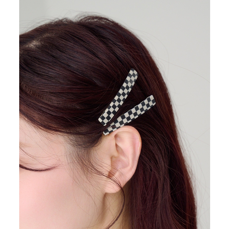 【Kastane】fiw.ブロックチェックヘアピン | PAL GROUP OUTLET | 詳細画像1 