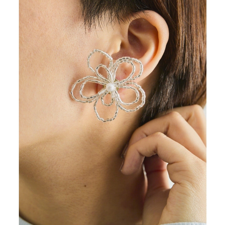 【ear PAPILLONNER】BIGフラワービーズピアス | PAL GROUP OUTLET | 詳細画像5 