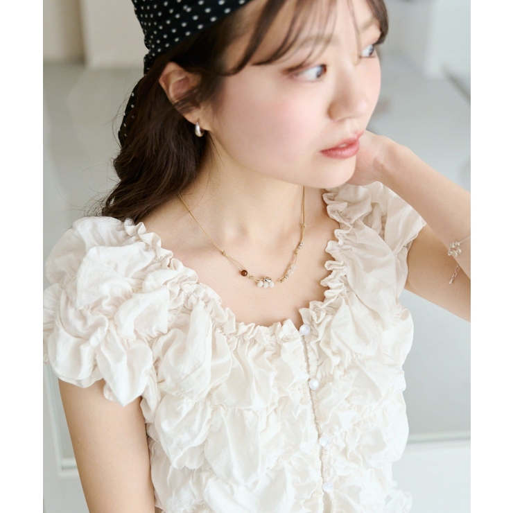 【Kastane】fiw.ストーンダブルネックレス | PAL GROUP OUTLET | 詳細画像1 