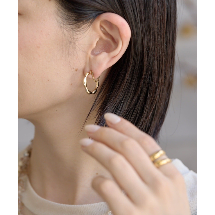 【ear PAPILLONNER】なみなみフープイヤリング | PAL GROUP OUTLET | 詳細画像4 