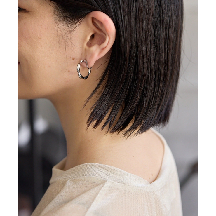 【ear PAPILLONNER】なみなみフープイヤリング | PAL GROUP OUTLET | 詳細画像10 