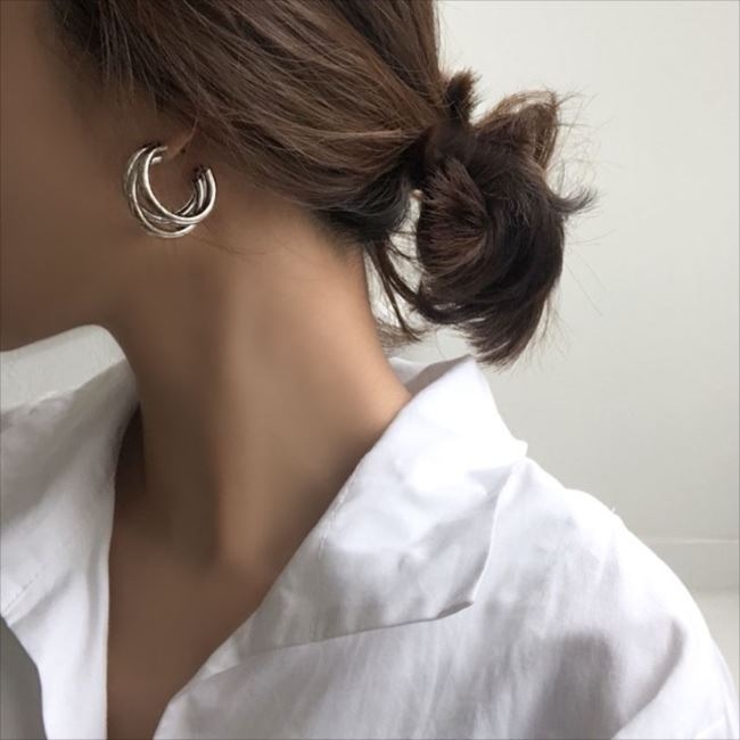 シンプル＆クールな3連ピアス！