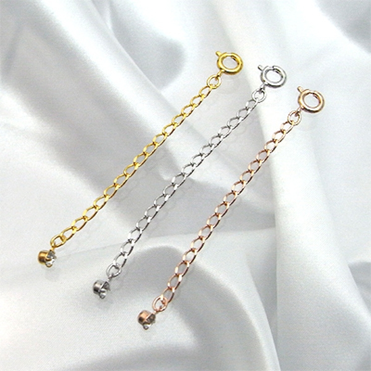 ラインストーン付き チェーンの長さ調節用アジャスター50ミリ ピンクゴールド | アクセサリーショップPIENA | 詳細画像2 