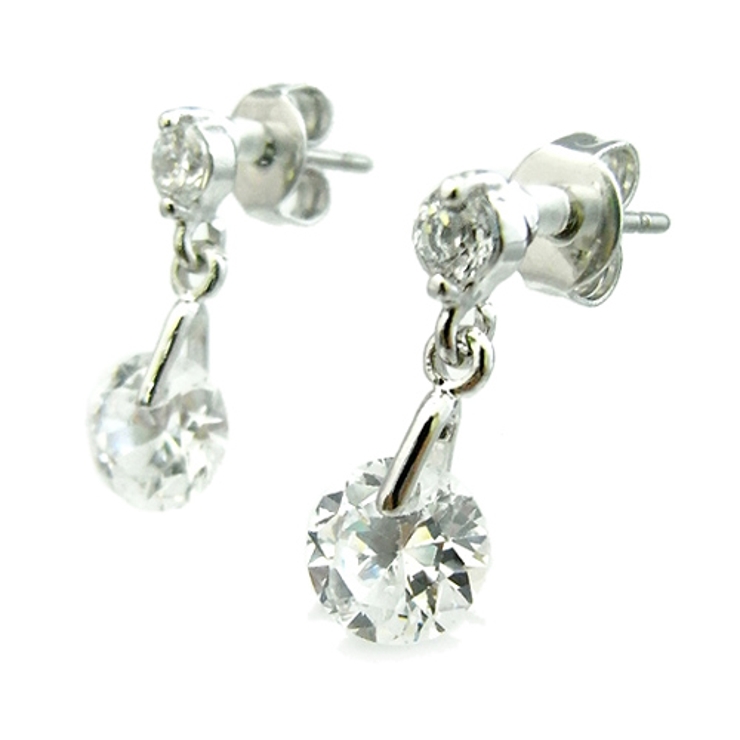 レーザーホールジルコニアが揺れるピアス チタンポスト | アクセサリーショップPIENA | 詳細画像1 