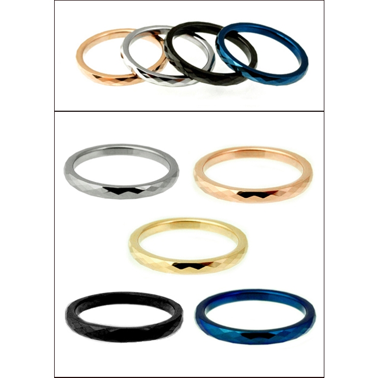 超高純度タングステンリング 菱形カット シルバー | アクセサリーショップPIENA | 詳細画像2 