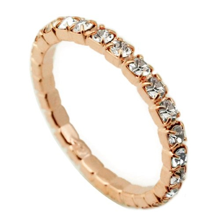 ラインストーンのストライプフルエタニティリング ピンキーリングにも 全12色 | アクセサリーショップPIENA | 詳細画像7 