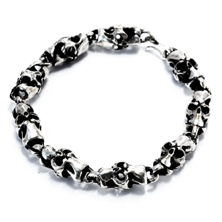 シルバー925 スカルSkull Rollerブレスレット[品番：PENA0011256