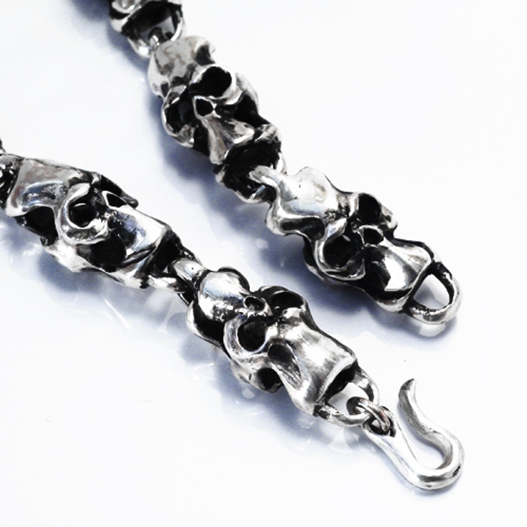 シルバー925 スカルSkull Rollerブレスレット[品番：PENA0011256