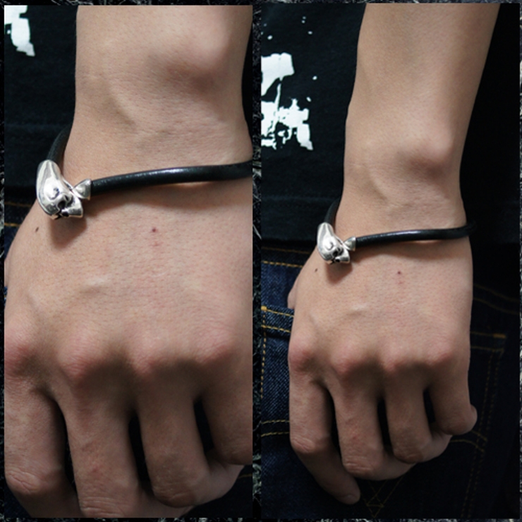 シルバー925 スカルSkull Tailブレスレット | アクセサリーショップPIENA | 詳細画像3 