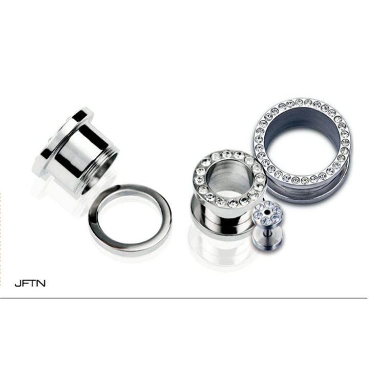 ラインストーン付き フレッシュトンネル ボディピアス | アクセサリーショップPIENA | 詳細画像1 