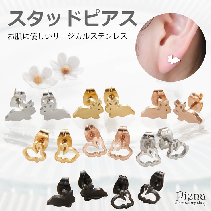 スタッドピアス レディース サージカルステンレス | アクセサリーショップPIENA | 詳細画像1 