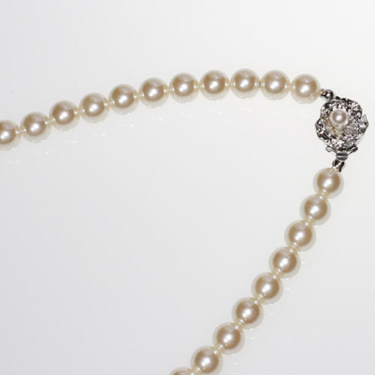 ガラスパール連 ネックレス 直径8ミリ 8mm 18インチ 48cm | アクセサリーショップPIENA | 詳細画像3 