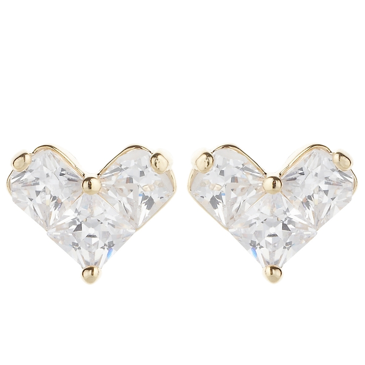 ピアス レディース スクエアジルコニア3石のゴールドハート 品番 Pena アクセサリーショップpiena アクセサリーショップピエナ のレディースファッション通販 Shoplist ショップリスト