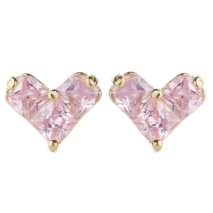 ピアス レディース スクエアジルコニア3石のゴールドハート 品番 Pena アクセサリーショップpiena アクセサリーショップピエナ のレディースファッション通販 Shoplist ショップリスト