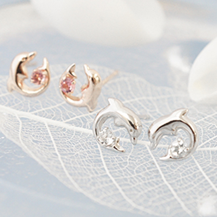 K10ホワイトゴールドピンクゴールド 天然石アクアマリンとトルマリンのついた可愛… | アクセサリーショップPIENA | 詳細画像4 