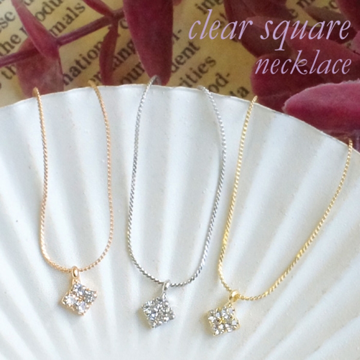 ４石がぎゅっと集まったスクエアネックレス ３種類から ペンダント ネックレス 品番 Pena アクセサリーショップpiena アクセサリーショップピエナ のレディース ファッション通販 Shoplist ショップリスト