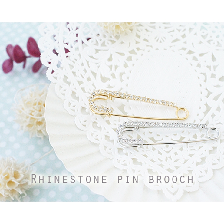 ラインストーンピンブローチ ストール留め スカーフ留め | アクセサリーショップPIENA | 詳細画像1 