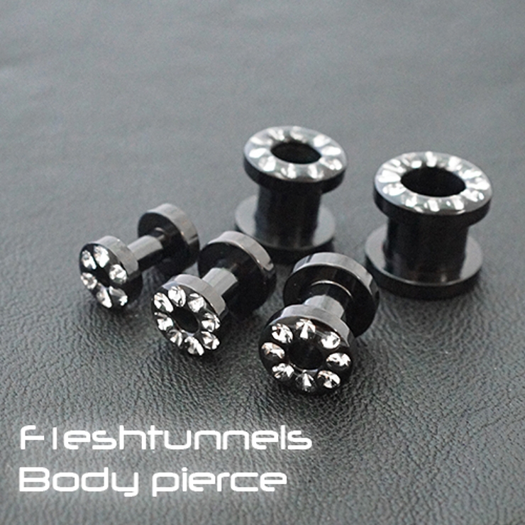 サージカルステンレス製フレッシュトンネル ボディピアス 5サイズ | アクセサリーショップPIENA | 詳細画像1 