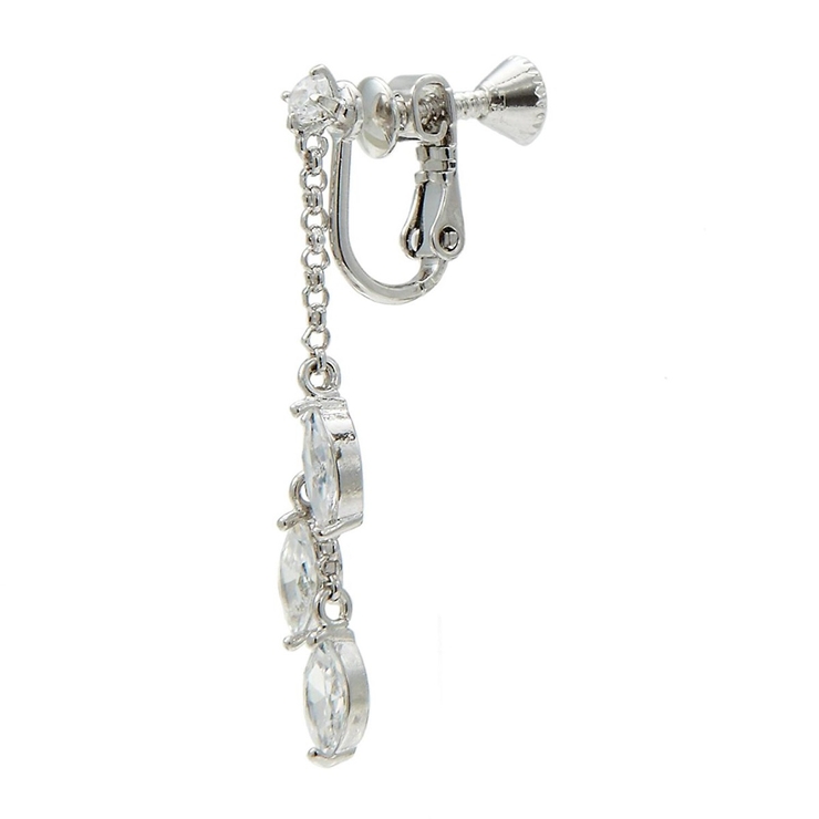 小粒のキュービックジルコニアに3つのリーフが揺れるイヤリング イアリング ちょう… | アクセサリーショップPIENA | 詳細画像6 