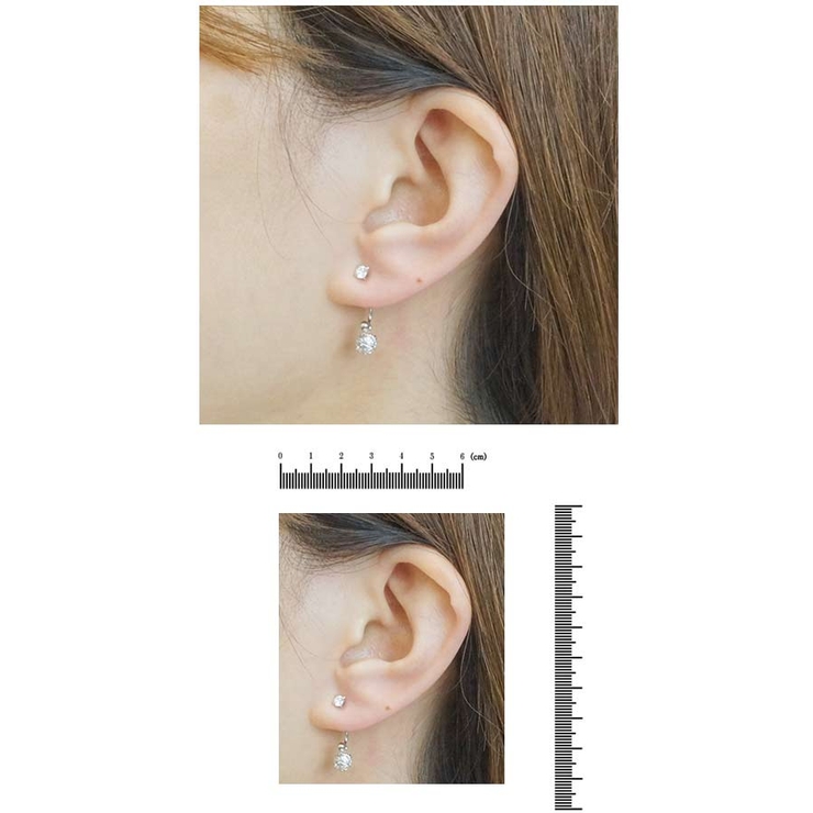 チタン製ポスト スタッドピアス フリンジパヴェボール | アクセサリーショップPIENA | 詳細画像3 