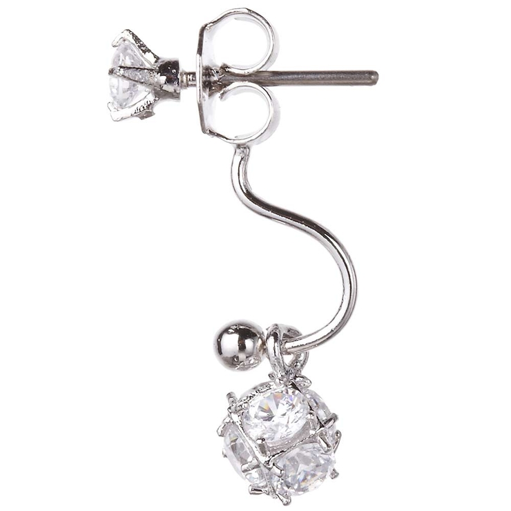 チタン製ポスト スタッドピアス フリンジパヴェボール | アクセサリーショップPIENA | 詳細画像5 