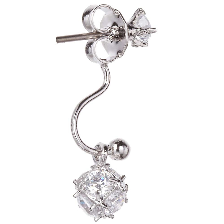 チタン製ポスト スタッドピアス フリンジパヴェボール | アクセサリーショップPIENA | 詳細画像6 