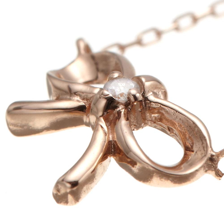 天然ダイヤモンドが輝く リボンモチーフペンダントネックレス | アクセサリーショップPIENA | 詳細画像6 